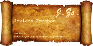 Jovicza Zsombor névjegykártya